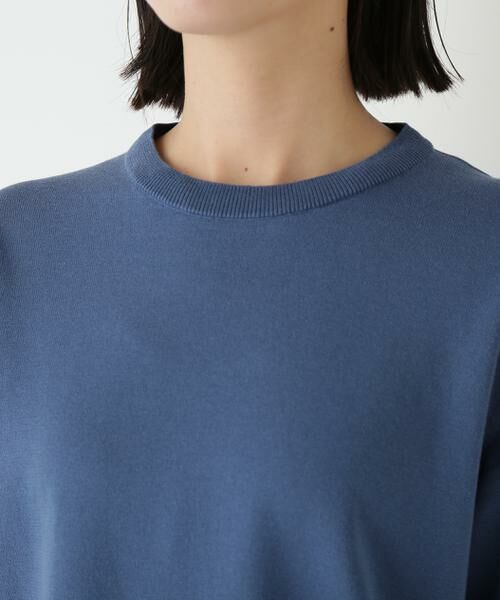 human woman / ヒューマンウーマン ニット・セーター | ◆綿ポリエステル取外し衿付プルオーバー | 詳細8