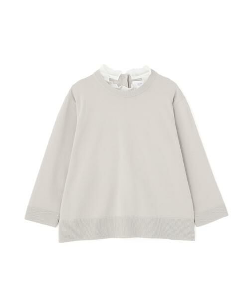 human woman / ヒューマンウーマン ニット・セーター | ◆綿ポリエステル取外し衿付プルオーバー | 詳細14