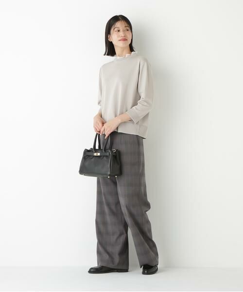 human woman / ヒューマンウーマン ニット・セーター | ◆綿ポリエステル取外し衿付プルオーバー | 詳細15