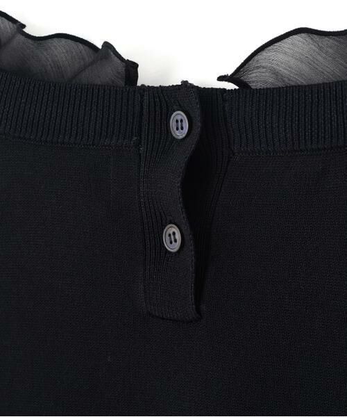 human woman / ヒューマンウーマン ニット・セーター | ◆綿ポリエステル取外し衿付プルオーバー | 詳細28