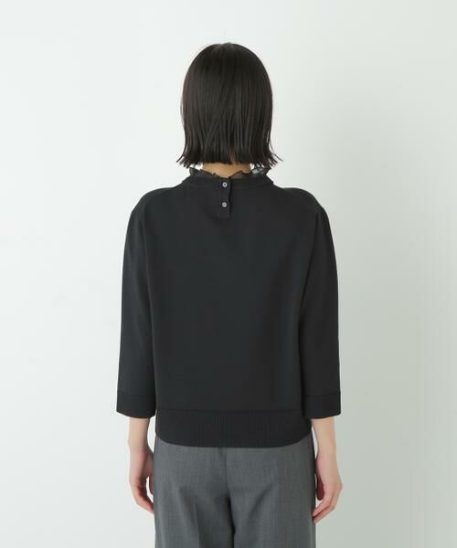 human woman / ヒューマンウーマン ニット・セーター | ◆綿ポリエステル取外し衿付プルオーバー | 詳細24