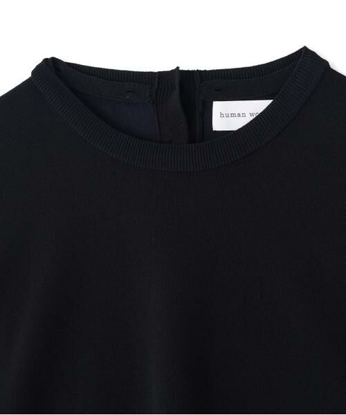 human woman / ヒューマンウーマン ニット・セーター | ◆綿ポリエステル取外し衿付プルオーバー | 詳細27