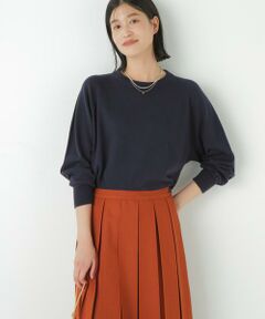 human woman / ヒューマンウーマン ニット・セーター | ◆コットンミックスドルマンプルオーバー