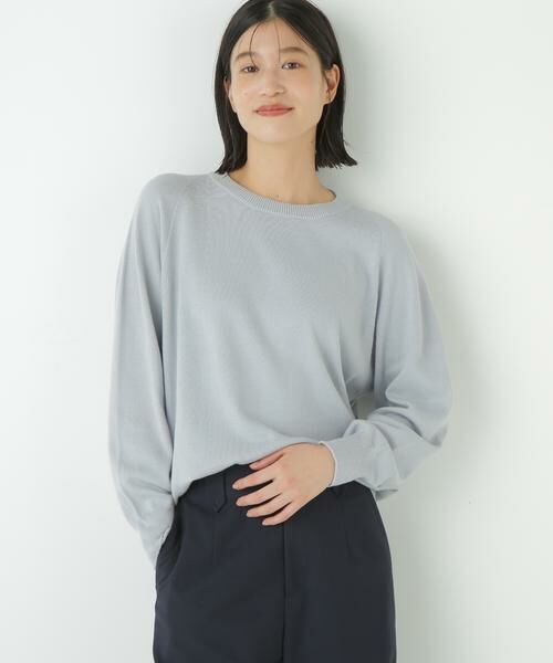 human woman / ヒューマンウーマン ニット・セーター | ◆コットンミックスドルマンプルオーバー | 詳細7