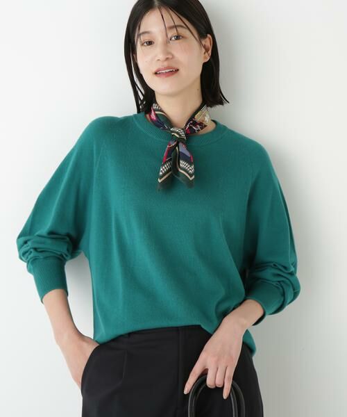 human woman/ヒューマンウーマン ◆コットンミックスドルマンプルオーバー グリーン M human woman/ヒューマンウーマン ◆コットンミックスドルマンプルオーバー グリーン M