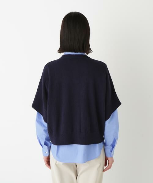 human woman / ヒューマンウーマン ニット・セーター | ◆綿ナイロンブークレ半袖カーディガン | 詳細5