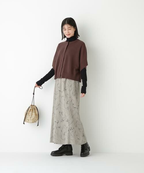 human woman / ヒューマンウーマン ニット・セーター | ◆綿ナイロンブークレ半袖カーディガン | 詳細9