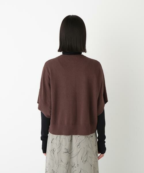 human woman / ヒューマンウーマン ニット・セーター | ◆綿ナイロンブークレ半袖カーディガン | 詳細12