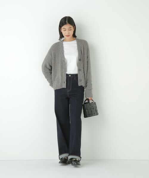 human woman / ヒューマンウーマン ニット・セーター | ◆ラメシャギーＶネックカーディガン | 詳細3