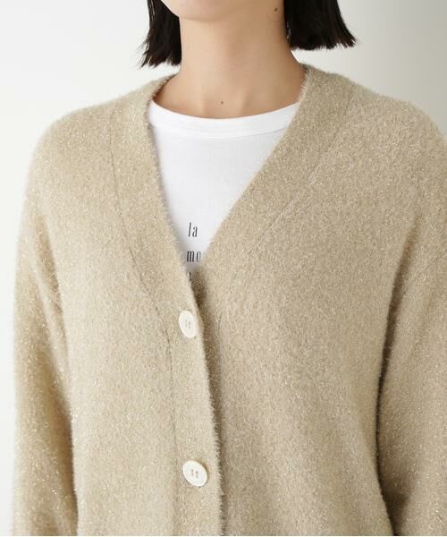 human woman / ヒューマンウーマン ニット・セーター | ◆ラメシャギーＶネックカーディガン | 詳細12