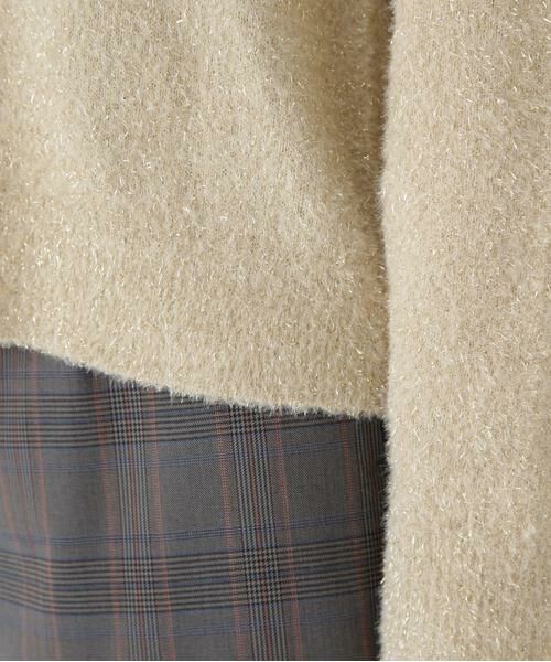 human woman / ヒューマンウーマン ニット・セーター | ◆ラメシャギーＶネックカーディガン | 詳細14