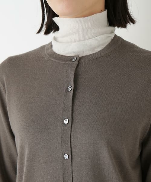 human woman / ヒューマンウーマン ニット・セーター | ◆ハイツイストウールクルーネックカーディガン | 詳細7
