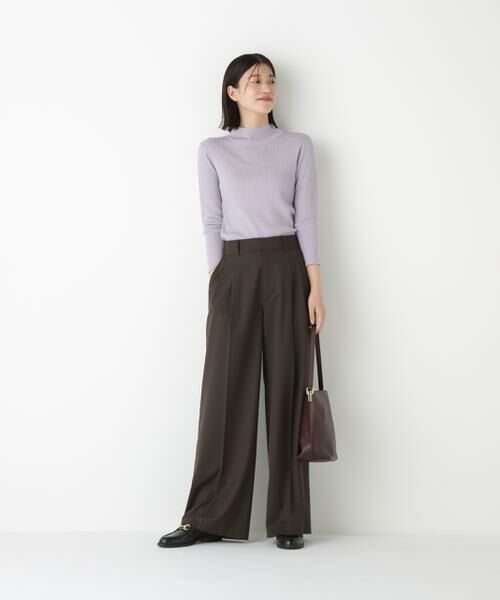 human woman / ヒューマンウーマン ニット・セーター | ◆ハイツイストウールハイネックリブプルオーバー | 詳細17