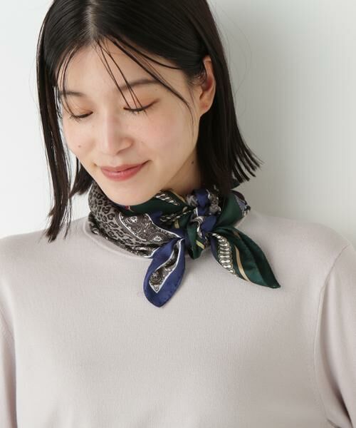 human woman / ヒューマンウーマン マフラー・ショール・スヌード・ストール | ◆レオパードオリジナルシルクスカーフ | 詳細5