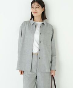 human woman / ヒューマンウーマン シャツ・ブラウス | ◆ライトフラノウォッシャブルシャツ