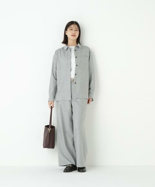 human woman / ヒューマンウーマン シャツ・ブラウス | ◆ライトフラノウォッシャブルシャツ | 詳細9