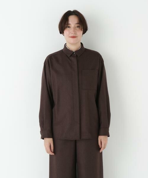 human woman / ヒューマンウーマン シャツ・ブラウス | ◆ライトフラノウォッシャブルシャツ | 詳細16