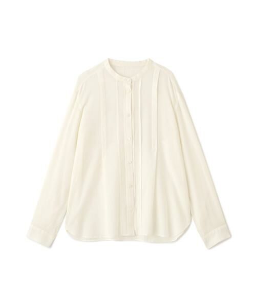 human woman / ヒューマンウーマン シャツ・ブラウス | ◆コットンジョーゼットボイルバンドシャツブラウス | 詳細1