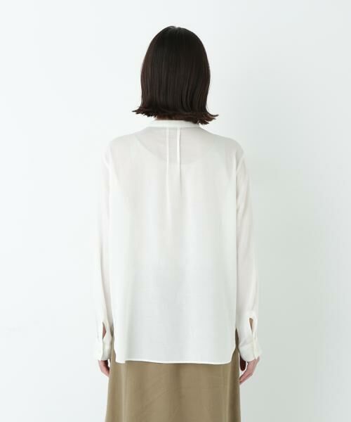 human woman / ヒューマンウーマン シャツ・ブラウス | ◆コットンジョーゼットボイルバンドシャツブラウス | 詳細4