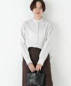 human woman / ヒューマンウーマン シャツ・ブラウス | ◆スタンドフリルブラウス