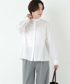 human woman / ヒューマンウーマン シャツ・ブラウス | ◆スタンドフリルブラウス