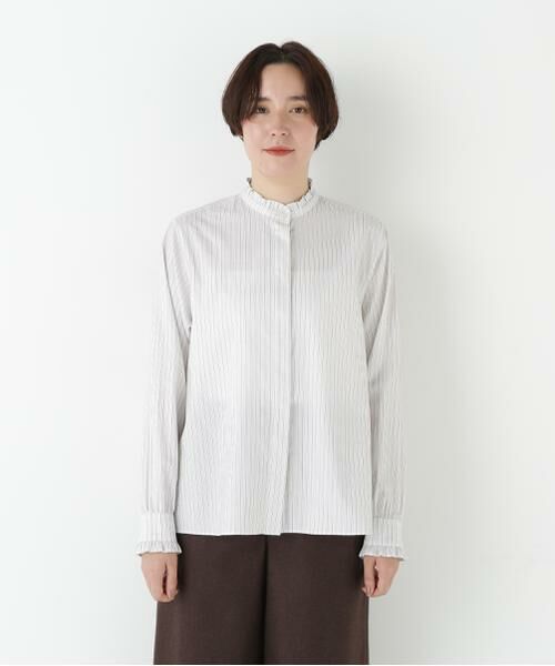 human woman / ヒューマンウーマン シャツ・ブラウス | ◆スタンドフリルブラウス | 詳細3