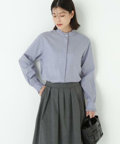 human woman / ヒューマンウーマン シャツ・ブラウス | ◆スタンドフリルブラウス | 詳細12