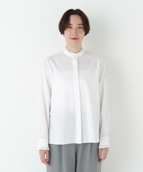 human woman / ヒューマンウーマン シャツ・ブラウス | ◆スタンドフリルブラウス | 詳細19