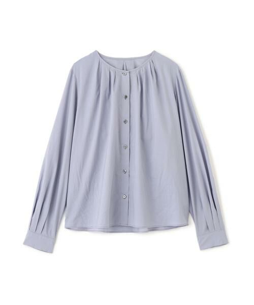 human woman / ヒューマンウーマン シャツ・ブラウス | ◆ノーカラータックブラウス | 詳細1