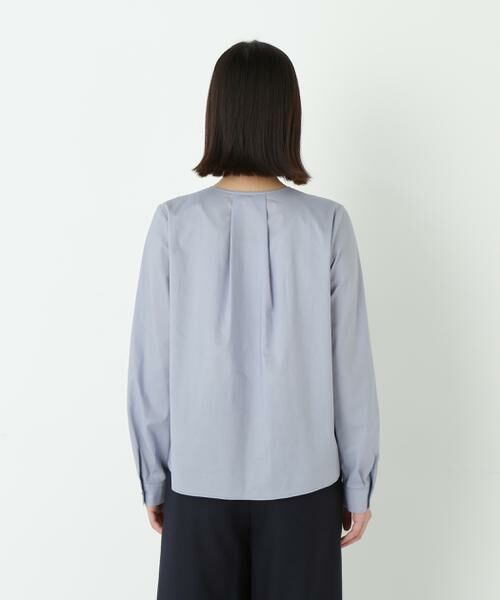 human woman / ヒューマンウーマン シャツ・ブラウス | ◆ノーカラータックブラウス | 詳細5