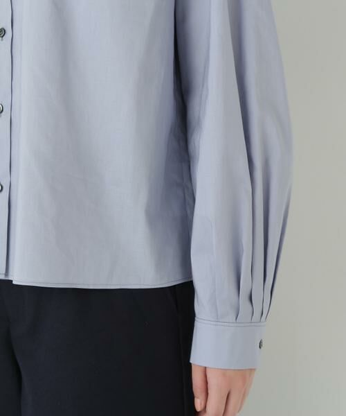 human woman / ヒューマンウーマン シャツ・ブラウス | ◆ノーカラータックブラウス | 詳細8