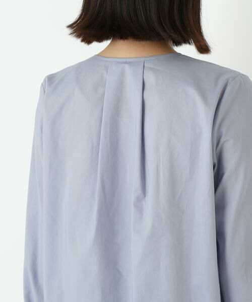 human woman / ヒューマンウーマン シャツ・ブラウス | ◆ノーカラータックブラウス | 詳細9