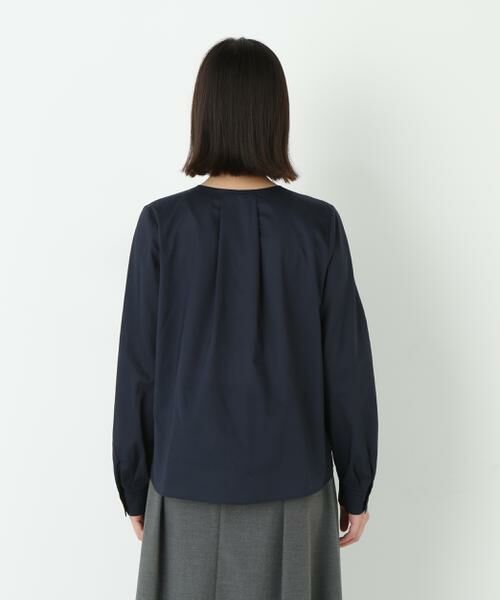 human woman / ヒューマンウーマン シャツ・ブラウス | ◆ノーカラータックブラウス | 詳細14