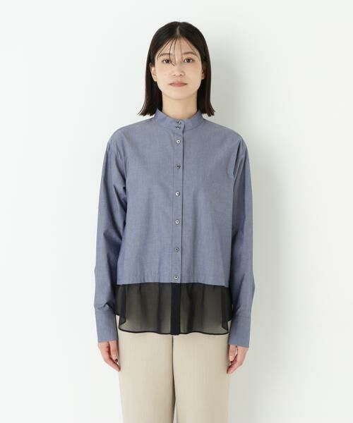 human woman / ヒューマンウーマン シャツ・ブラウス | ◆シアーヘムドッキングハイネックブラウス | 詳細9