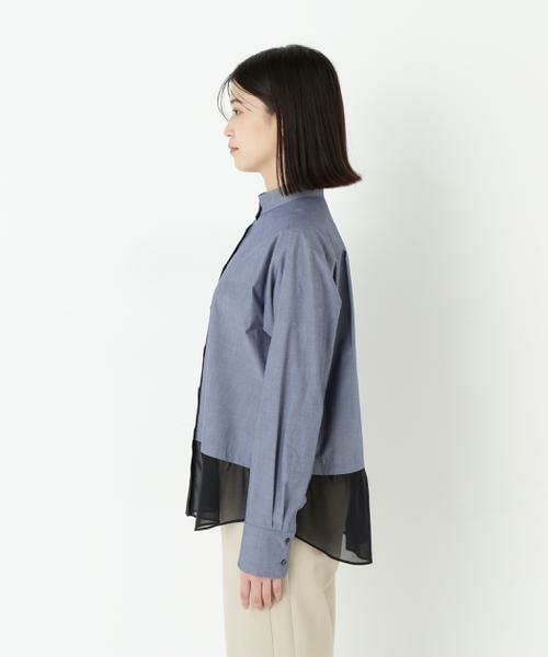 human woman / ヒューマンウーマン シャツ・ブラウス | ◆シアーヘムドッキングハイネックブラウス | 詳細10