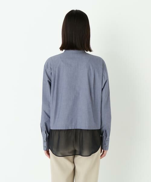 human woman / ヒューマンウーマン シャツ・ブラウス | ◆シアーヘムドッキングハイネックブラウス | 詳細11