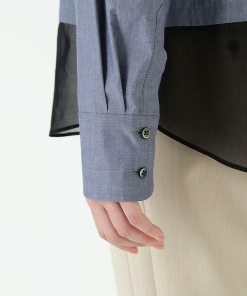 human woman / ヒューマンウーマン シャツ・ブラウス | ◆シアーヘムドッキングハイネックブラウス | 詳細15