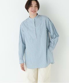 human woman / ヒューマンウーマン シャツ・ブラウス | ◆ストライプオーバーブラウス