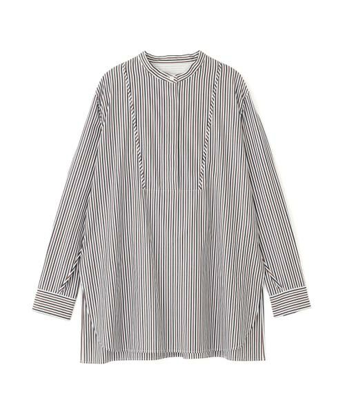 human woman / ヒューマンウーマン シャツ・ブラウス | ◆ストライプオーバーブラウス | 詳細1