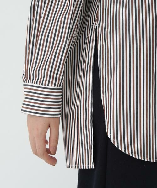 human woman / ヒューマンウーマン シャツ・ブラウス | ◆ストライプオーバーブラウス | 詳細10