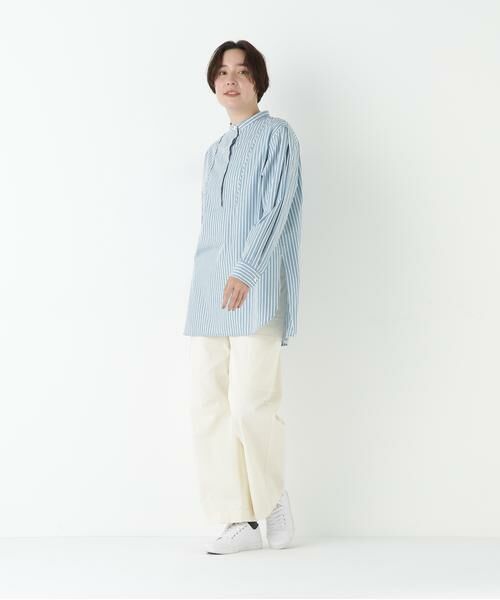 human woman / ヒューマンウーマン シャツ・ブラウス | ◆ストライプオーバーブラウス | 詳細15
