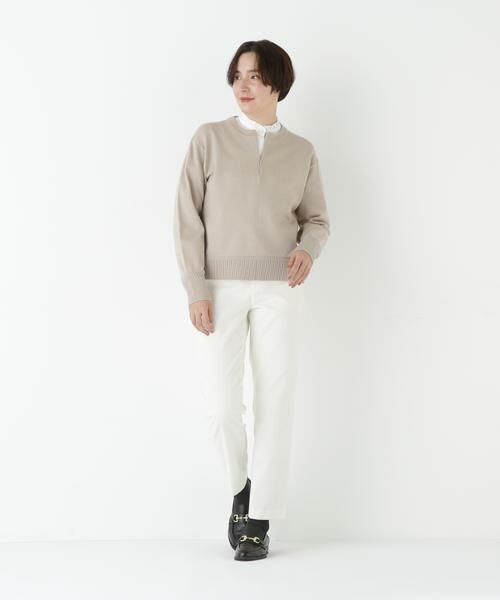 human woman / ヒューマンウーマン パンツ | ◆ピケスエードスリムストレートパンツ | 詳細11