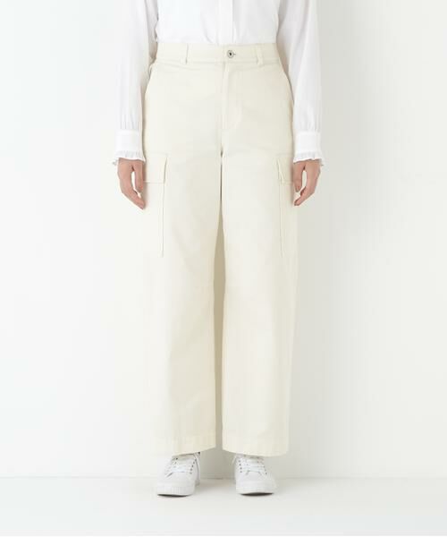 human woman / ヒューマンウーマン パンツ | ◆オーガニックコットンチノクロスカーゴパンツ | 詳細6