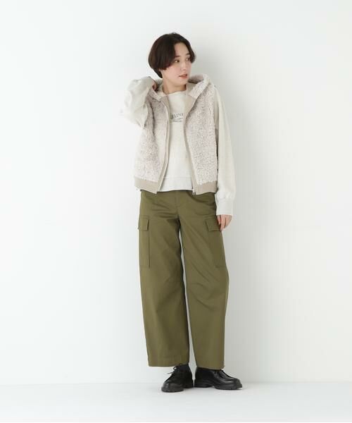 human woman / ヒューマンウーマン パンツ | ◆オーガニックコットンチノクロスカーゴパンツ | 詳細11