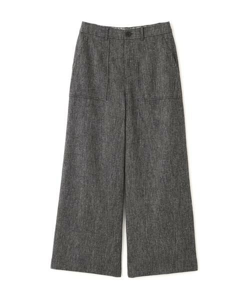 human woman / ヒューマンウーマン パンツ | ◆シルクネップツイルツィードベイカーセミワイドパンツ | 詳細1