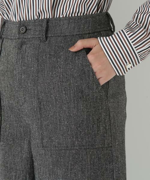 human woman / ヒューマンウーマン パンツ | ◆シルクネップツイルツィードベイカーセミワイドパンツ | 詳細10