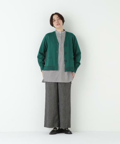 human woman / ヒューマンウーマン パンツ | ◆シルクネップツイルツィードベイカーセミワイドパンツ | 詳細4