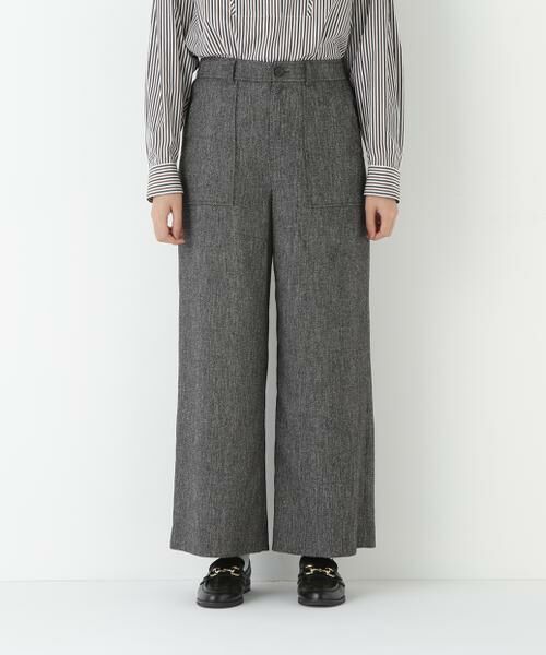 human woman / ヒューマンウーマン パンツ | ◆シルクネップツイルツィードベイカーセミワイドパンツ | 詳細6