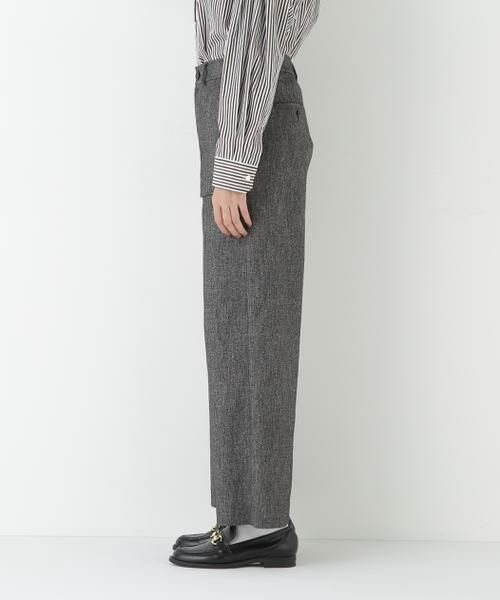 human woman / ヒューマンウーマン パンツ | ◆シルクネップツイルツィードベイカーセミワイドパンツ | 詳細7