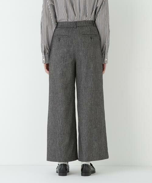 human woman / ヒューマンウーマン パンツ | ◆シルクネップツイルツィードベイカーセミワイドパンツ | 詳細8